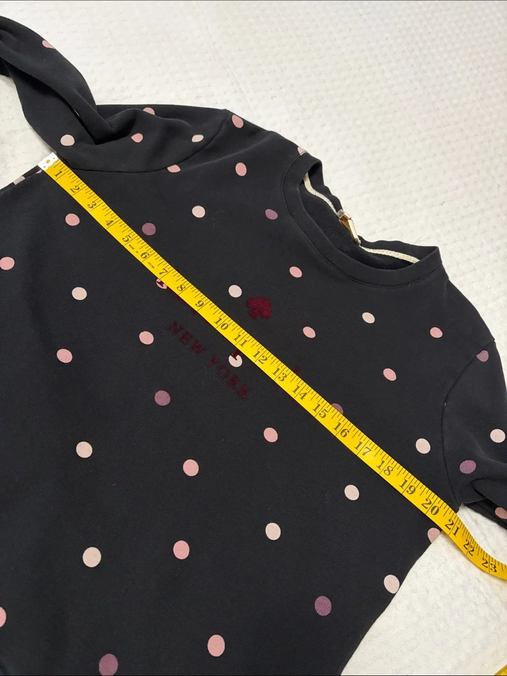 Kate Spade Broome Street Bakery Dot Logo Black Sweatshirt Size Medium